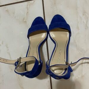 Vince Camuto Blue Heels with Straps. In great condition